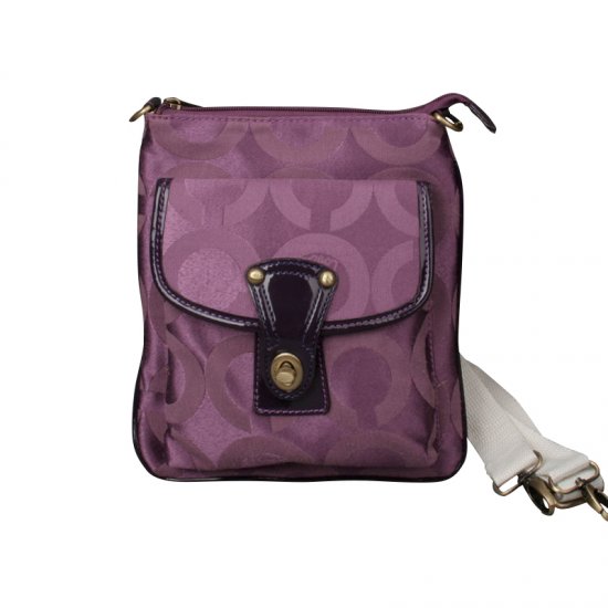 Coach Turnlock Signature Small Purple Crossbody Bags EPL | Women